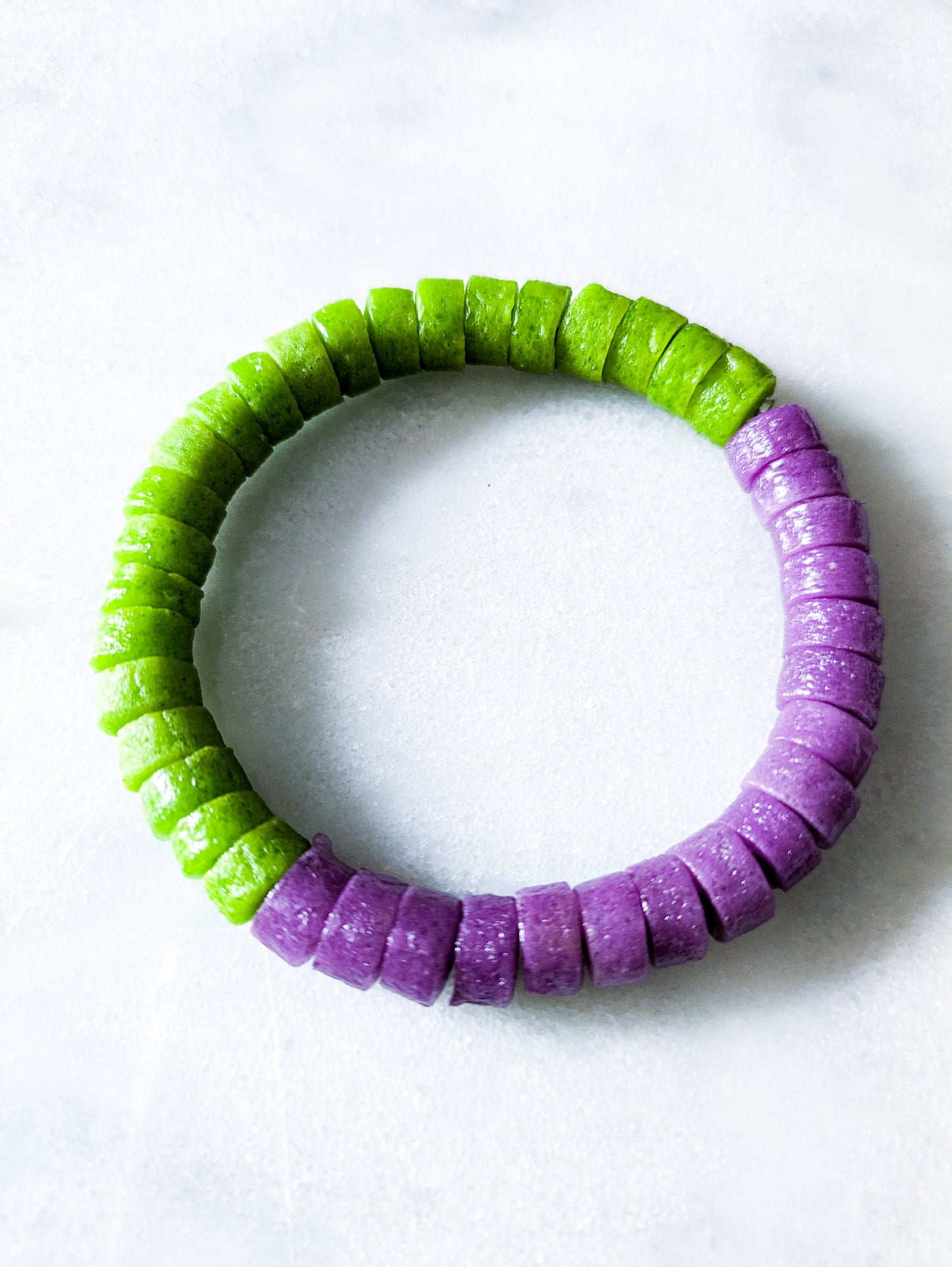 ÉCLECTIQUE- Bracelet bicolore - vert / violet
