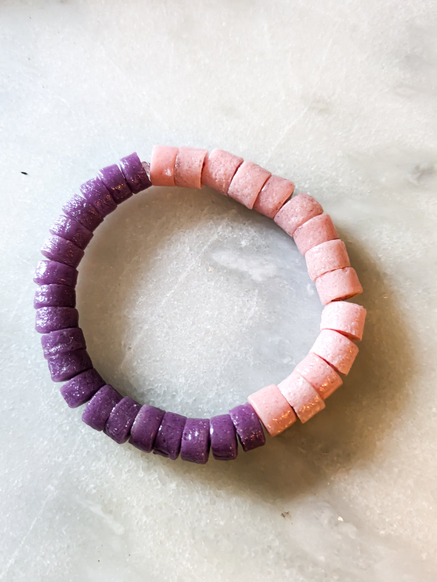 ÉCLECTIQUE- Bracelet bicolore - rose / violet