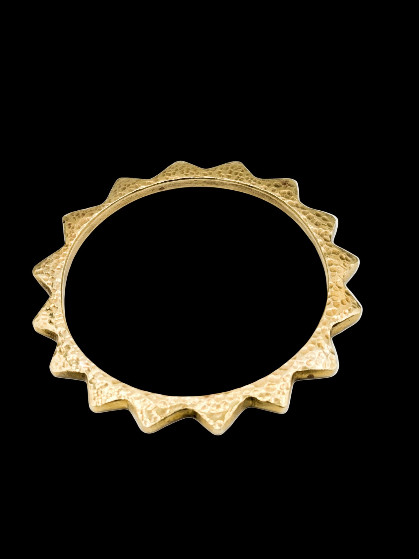 MALINDI- Jonc bronze martelé- SOLEIL-ETOILÉ