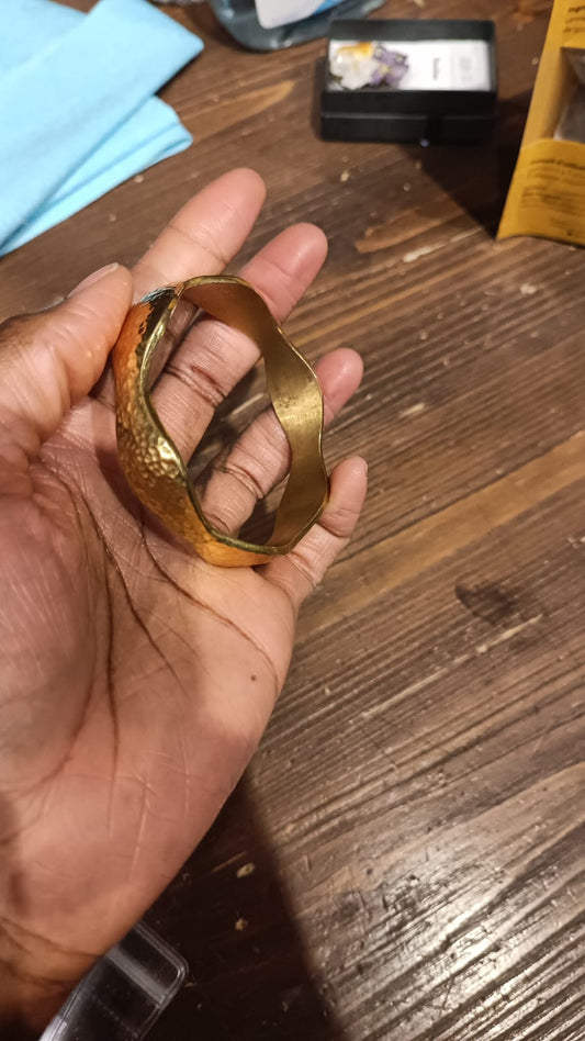 MALINDI- Jonc bronze martelé- WAVE-