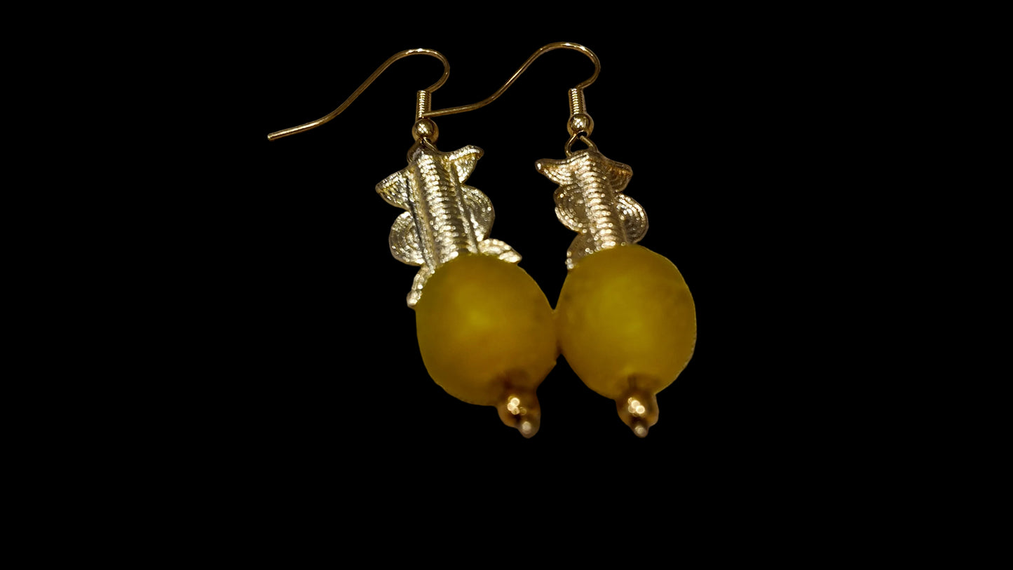 TILA- boucles d'oreilles- Jaune