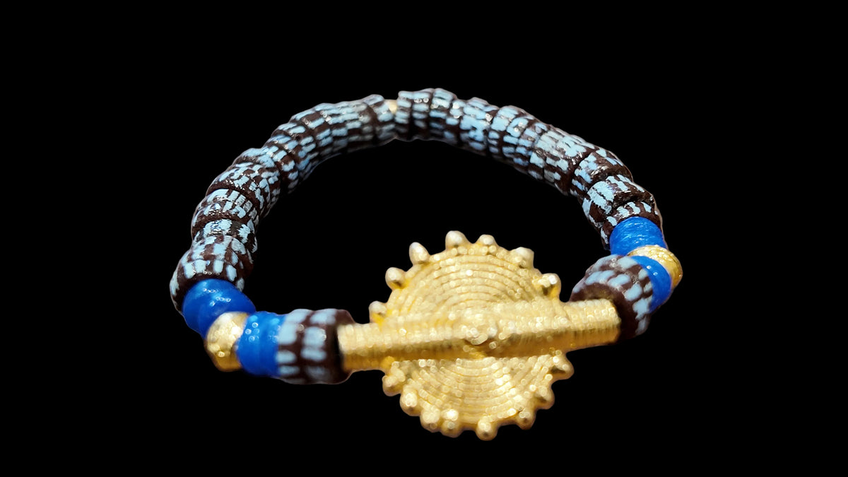 GNONLIVI azul completo- Cuentas krobo sol-africanas