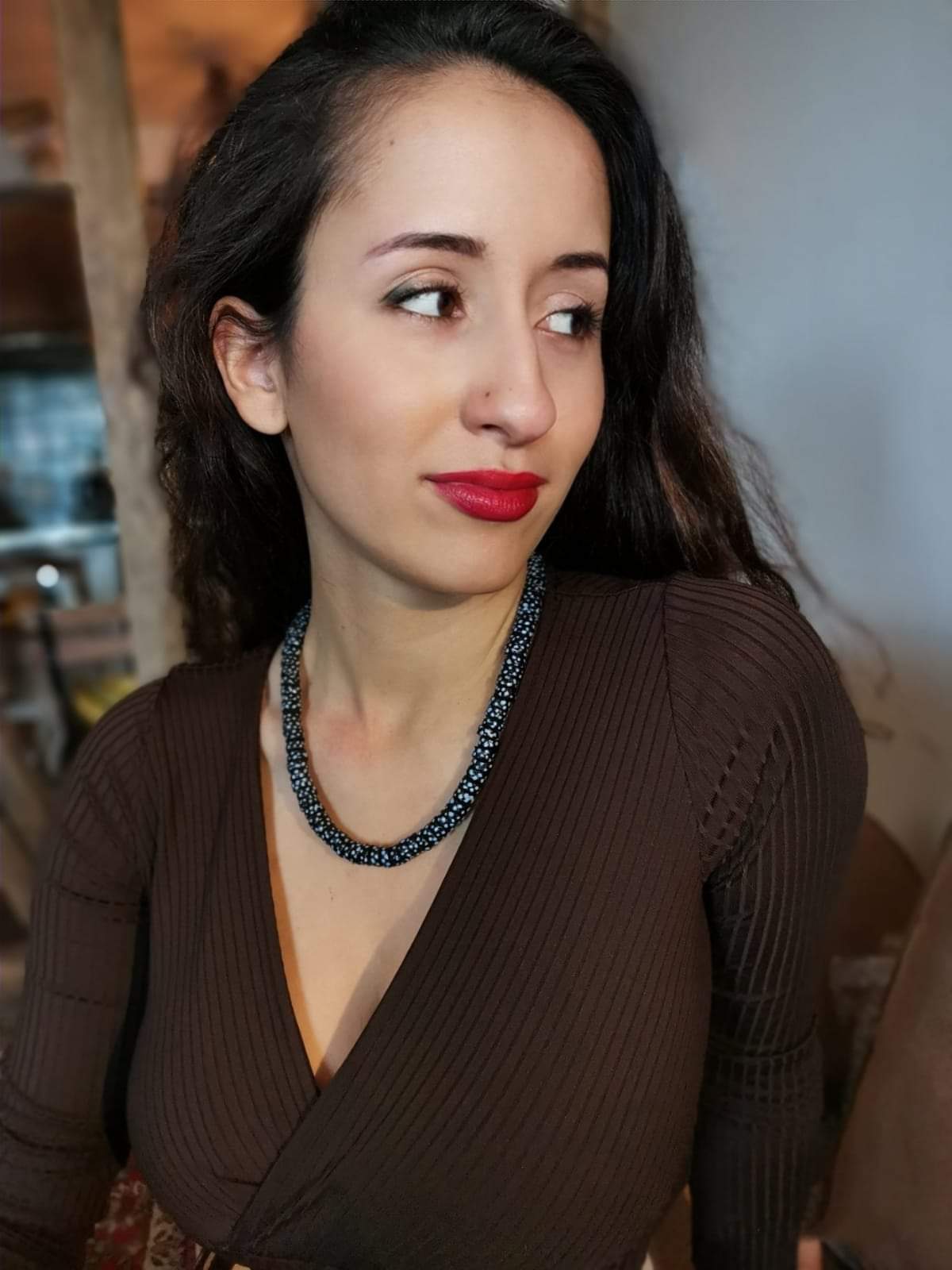 Collier collection BLEU CENDRÉ – Perles upcyclées | Bijoux africa