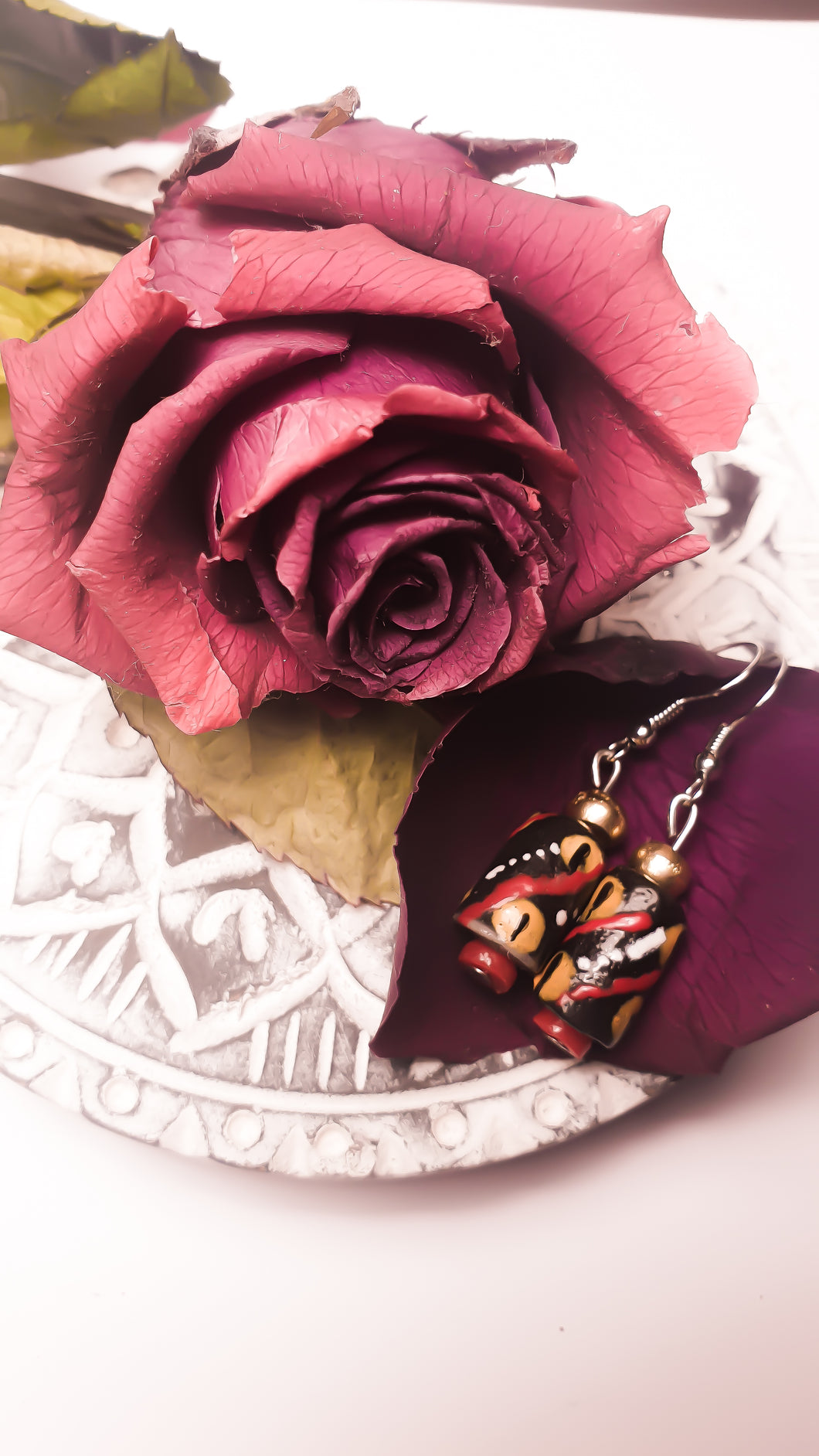 Boucles d'oreilles noires