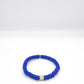 [[ CAMALEÓN DE PLATA ]] - Pulsera azul - Cuentas krobo africanas