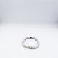 CAMÉLÉON ARGENT- bracelet blanc sel et poivre- perles africaines krobo