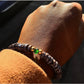 GNONLIVI- bracelet vert- perles africaines krobo