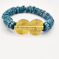 GNONLIVI vert- spirale- Big Size -perles africaines krobo