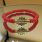 CAMÉLÉON - Bracelet  rouge- perles africaines krobo
