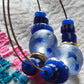 GNONLIVI- Boucles d'oreilles boules bleu