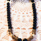 APOGÉE - collar de cabeza negra- cuentas krobo medianas africanas