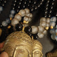 APOGÉE - collier noir tête- moyen- Perles africaines krobo-14