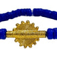 CAMÉLÉON- Bracelet bleu roi- perles africaines krobo