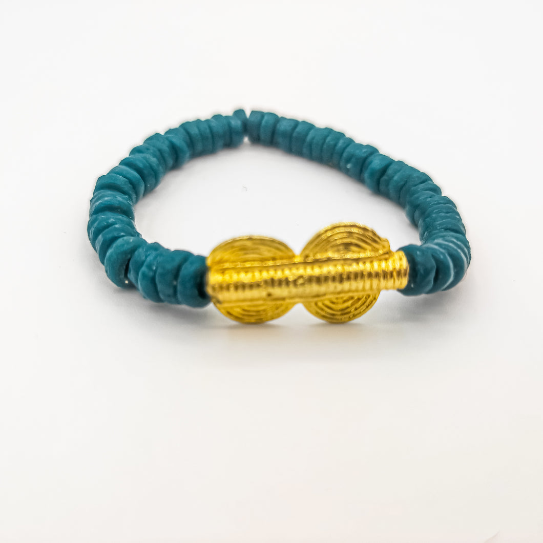 CAMÉLÉON- Bracelet vert spirale