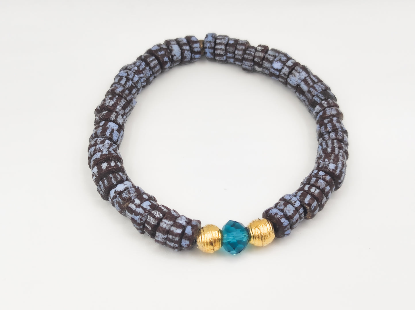 GNONLIVI- azul cielo- Cuentas krobo africanas