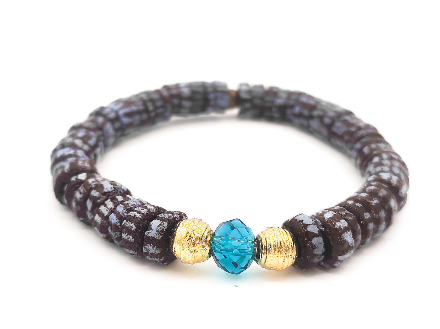 GNONLIVI- azul cielo- Cuentas krobo africanas
