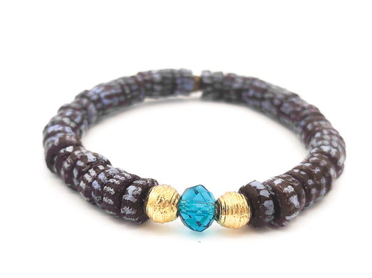 GNONLIVI- azul cielo- Cuentas krobo africanas