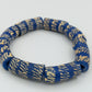 AKWABA- Pulsera azul- (cuentas grandes)- Cuentas krobo africanas 