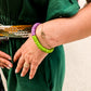 ÉCLECTIQUE- Bracelet bicolore - vert / violet