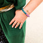 ÉCLECTIQUE- Bracelet bicolore - vert foncé / violet
