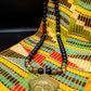 APOGÉE - collier noir tête- moyen- Perles africaines krobo- 4