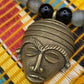 APOGÉE - collier noir tête- moyen- Perles africaines krobo- 7