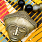 APOGÉE - collier noir tête- moyen- Perles africaines krobo- 5.2
