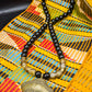 APOGÉE - collier noir tête- moyen- Perles africaines krobo- 5.2