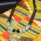 APOGÉE - collier noir tête- moyen- Perles africaines krobo- 5