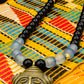 APOGÉE - collier noir tête- moyen- Perles africaines krobo- 6