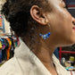 GNONLIVI- Boucles d'oreilles boules bleu