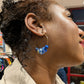 GNONLIVI- Boucles d'oreilles boules bleu