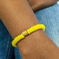 [[ GOLDEN CHAMELEON ]] - pulsera amarilla fluorescente - cuentas krobo africanas