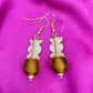 TILA- boucles d'oreilles- modèle Caramel