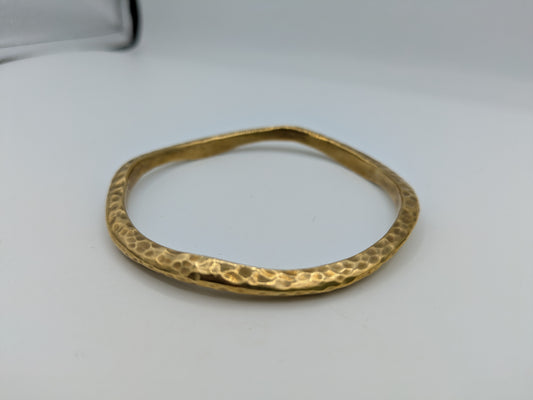 MALINDI- Jonc bronze martelé- WAVY