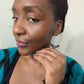 Boucles d'oreilles créoles avec perles africaines en verre recyclé avec des couleurs automnales comme le vert, le marron, la brique
