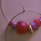 GNONLIVI- Boucles d'oreilles boules rouge