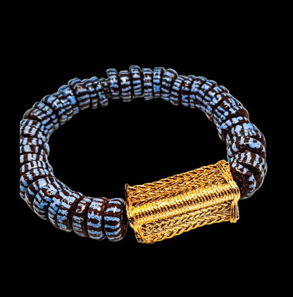 GNONLIVI- pulsera gigante- Cuentas krobo africanas