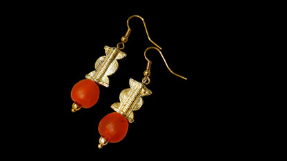 TILA-  boucles d'oreilles- modèle orange