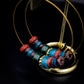 CAMELEON- Boucles d'oreilles créoles en perles de verre recyclé - Boisées