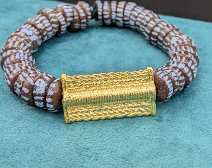 GNONLIVI- pulsera gigante- Cuentas krobo africanas