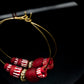 GNONLIVI- Boucles d'oreilles boules rouge
