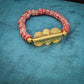BRACELET rouge GNONLIVI ondulations- perles africaines krobo