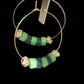 ECLECTIQUE- Boucles d'oreilles créoles en perles de verre recyclé - MIRLOVE