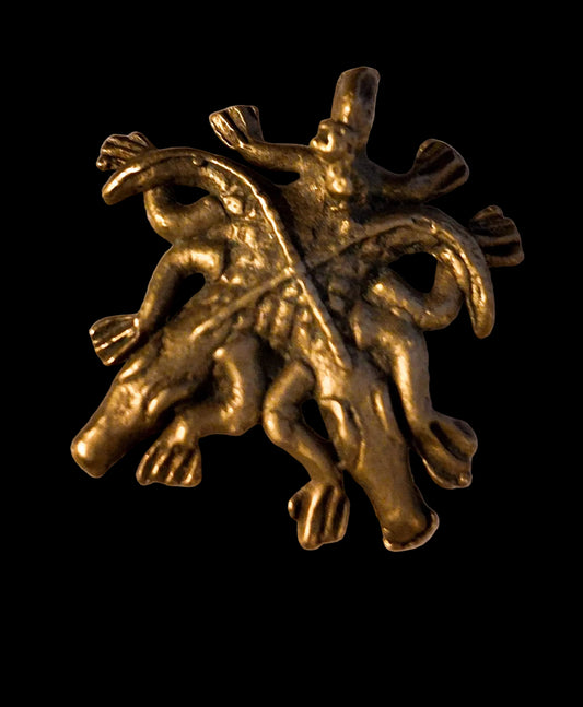 Pendentif en Bronze – Denkyem funune ( n° 22)