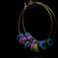 CAMELEON- Boucles d'oreilles créoles en perles de verre recyclé -Surprise
