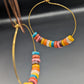 CAMELEON- Boucles d'oreilles créoles en perles de verre recyclé - Melting-pot
