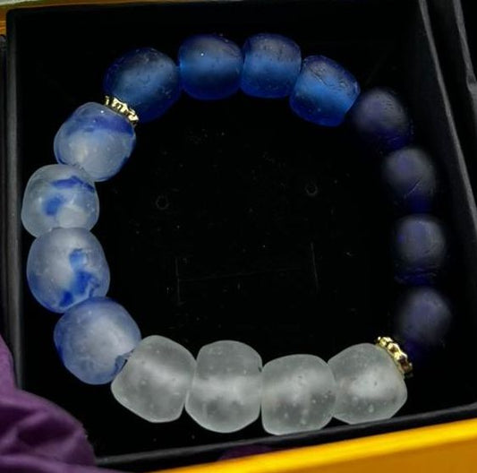 Panaché de BLEU-bracelet TILA
