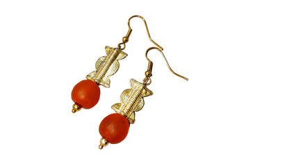 TILA-  boucles d'oreilles- modèle orange