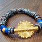GNONLIVI bleu complet- Soleil-perles africaines krobo